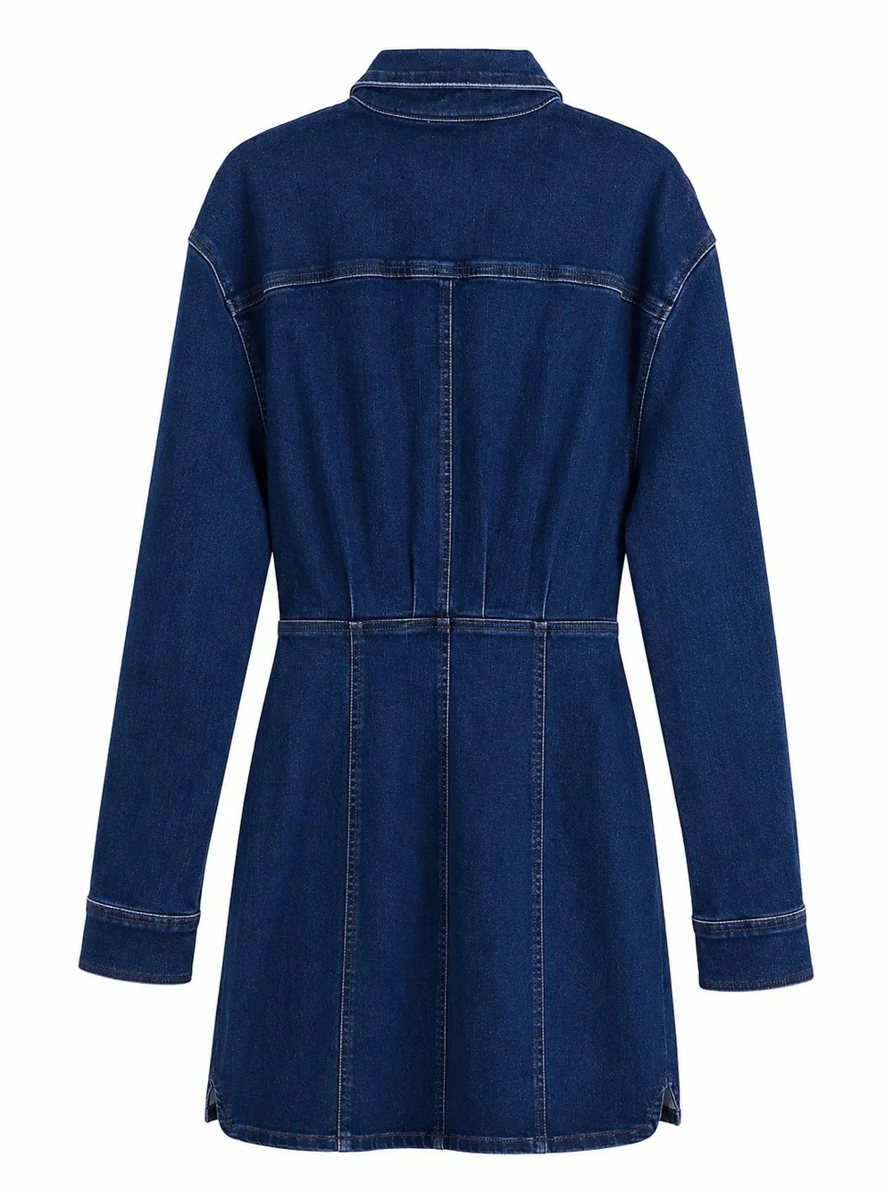 Free People Amber Denim Shirt Dress Size 2 NWT Button Front Long Sleeve Mini FP - Picture 6 of 14